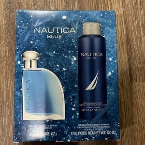 Nautica BLUE cologne and spray set,NEVER USED,